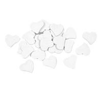 30 confettis coeur bois blanc - hobi dek0608b Blanc G