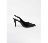 30 Deauville - Escarpin slingback verni noir 41