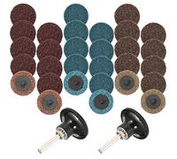 30 disques abrasifs à changement rapide Ensemble de disques, 2 pcs 1/10,2 cm Pad support Tige, Afunta Surface Conditioning Disques pour Prep Strip Grind Vernis Finition ronce de rouille
