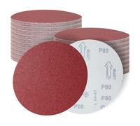 30 disques abrasifs (Grain 80) disques de ponçage 180mm grain 80 papier de ponçage excentrique set de feuilles abrasives