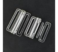 30 ensembles 8-25 mm boucles en plastique pour soutien-gorge maillots de bain bikini ajusteur fermeture clip fermoir sous-vêtements bouton boucle bricolage accessoires de couture-10 mm-transparent