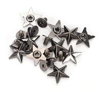 30 ensembles en forme d'étoile Rivet vis en alliage de Zinc vis-dos dôme goujons pour chaussures sacs vêtements décoration 14mm(Couleur du pistolet)