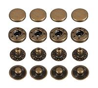 30 ensembles/lot 10/12,5/15/17mm en métal Presse Boutons Boutons pression Goujons Press, Bronze, 15mm
