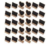 30 Ensembles Petit Tableau Noir de Notes en Bois Double Face | Décor Maison Élégant, Usage comme Étiquettes de Nom, Format Compact, Panneau Réutilisable pour Messages