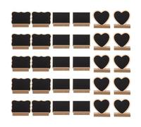 30 Ensembles Tableau D'affichage Créatif Double Face en Bois | Utilisable comme Étiquettes de Nom, Installation Pratique, Menus de Repas de Noces, Décoration Stylée