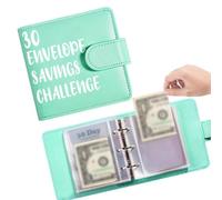 30 Envelope Savings Challenge Book,30 Days Money Saving Challenge Coin Envelope Budgetstorage Book,Reusable Money Budget Binder or Cash Envelopes,for Office,Home and Couples Plan for The Future