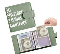 30 Envelope Savings Challenge Book,30 Days Money Saving Challenge Coin Envelope Budgetstorage Book,Reusable Money Budget Binder or Cash Envelopes,for Office,Home and Couples Plan for The Future
