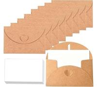 30 enveloppe kraft、enveloppe cadeau,mini enveloppes、contenant 30 cartes vierges、petite enveloppes、pour les mariages, Noël, les cartes-cadeaux, les cartes de remerciement DIY