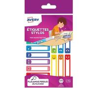 AVERY - Sachet de 30 étiquettes pour stylos. Thème Smileys. Format 50 x 10 mm.