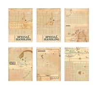 30 feuilles de papier décoratif de scrapbooking pour carnet de notes à motifs rétro pour la fabrication de cartes, planificateur de journal et écriture de lettres, vieux papier de scrapbooking