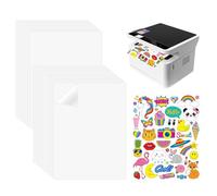 30 Feuilles Papier Autocollant Imprimante A4,100% Transparent Film Autocollant Vinyle,210 X 297mm de Vinyle Imprimable Waterproof Stickers,Compatible avec les Imprimantes à Jet d'Encre et Laser