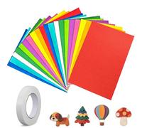 30 Feuilles Papier Mousse Couleur A4, 10 Couleur Plaque Mousse Carton 200x30x15mm Feutrine Loisir Creatif pour le Bricolage Les Salles de Classe le Scrapbooking et Les FêTes