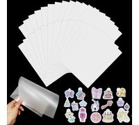 30 Films Feuille Plastique Fou, Imprimables Transparent Film Rétractable A4, Plastique Lisses Poncées Thermorétractables A4, pour Bijoux, Porte-clés, Boucles D'oreilles et Plus