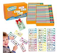 30 Flip Books à Lire et à Rimer, Cartes Flash Familles de Mots, Cartes Flash Alphabet pour l'éducation précoce, Carte Flash Vocabulaire ABC, Jeux de Lecture éducatifs (2)
