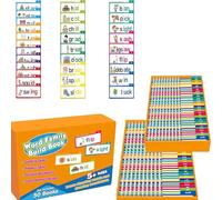 30 Flip Books de Lecture et de Rimes, familles de Mots, flashcards phoniques alphabétiques, flashcards ABC, étudier pour Lire avec des Cartes phoniques, adaptés aux Jeux d'étude éducatifs (2pcs)