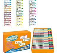 30 Flip Books de Lecture et de Rimes, familles de Mots, flashcards phoniques alphabétiques, flashcards ABC, étudier pour Lire avec des Cartes phoniques, adaptés aux Jeux d'étude éducatifs (1pcs)