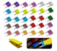 30 Fusibles De Voiture, 1 Extracteur De Fusible De Voiture, Mini Fusibles À Lame, Fusibles À Lame De Petite Voiture, 2A, 3A, 5A, 7,5A, 10A, 15A, 20A, 25A, 30A, 35A, 40A.