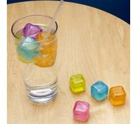 Kikkerland CU165 Lot de 30 Glaçons réutilisable, Plastique, Bleu/Rose/Vert/Orange/Violet 16,3 x 2,8 x 13,8 cm