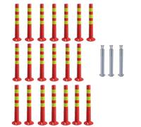 30-Inch Flexible Traffic Barricade Post with Reflective Band for Driveway and Crowd Control(Red+yellow,20 pack)