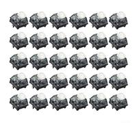 30 interrupteurs de clavier mécaniques échangeables à chaud avec matériaux et contacts plaqués or pour des performances constantes dans le jeu et au bureau (blanc)