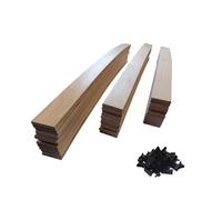 30 lattes + embouts pour sommier et lit 90x190 | Bois 7 plis | 874x48x8 mm | Remplacement pour sommier / bz / clic clac