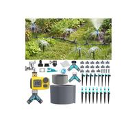 30 M Automatique Goutte à Goutte Kit D’irrigation Complet Avec Programmateur Pour Jardin，TRJZWA avec 3 Programmes D'irrigation Séparés, 3 Types de Goutteurs pour Pelouse/Serre/Terrasse