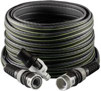 30 m, Tuyau d'arrosage pour Jardin, Léger, Résistant et Compact, pour Usage intensif, avec Lance, couleur Gris-Lime, -43% CO2e