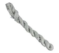 30 Mètres 1mm Fil Kumihimo Cordon Nylon Tressé Fabrication de Bracelet Artisanat - Gris Argenté