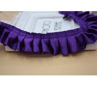 30 mètres, 4 cm de largeur, froncé, plissé, dentelle satinée, 1 couche, volants, ruban de garniture à volants, accessoires de couture (, taille : 30 mètres)(Deep purple)