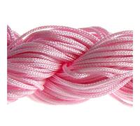 30 Mètres Fil Nylon Cordon bijoux 1 mm pour bracelet perles Shamballa tibétain - Rose