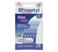 30 Mini Brossettes Ergonomiques Easy & Soft - Efiseptyl - Doux Et Flexible - Étui Pratique Et Hygiénique