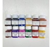 30 ml Pigment colorant en poudre de plâtre de ciment de gypse, concentré de couleur de ciment en béton pour le moulage de bijoux DIY 1#30ML Bleu,2#30ML rouge,3#30ML noir,4#30ML vert,5#30ML marron,6#30