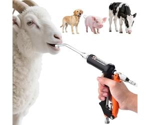 30 ML Pistolet D'Alimentation VéTéRinaire RéGlable En MéTal, Dispositif De Dosage Continu, Distributeur De MéDicaments VéTéRinaires Pour Bovins, Moutons, porcs Et Chevaux