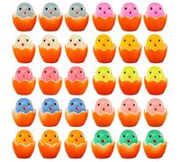 30 Morceaux De Petits Œufs Brillants, Mini-Œuf À La Résine Ostere, Statue D'Oeuf De Pâques Lumineuse, Statue De Poulet en Coquille Cassée, Statue Mignonne.