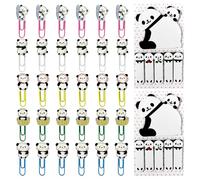 30 Morceaux De Trombone Panda Et 2 Ensembles De Postes De Panda, Jolie Papeterie De Dessins Animés, Adapté À La Maison, À L'École, Au Bureau.