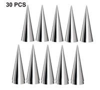30 Moules À Rouleaux Coniques En Acier Inoxydable Pour La Cuisson De Cannoli, Croissants, Viennoiseries Et Pizzas