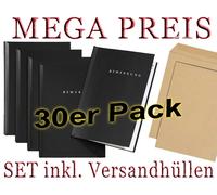 30 Noir Dossier de Candidature PAGNA Type Start / 2-teilig Incl. 30 Enveloppes