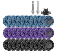 30-Pack 50mm Non-Woven Abrasive Discs for Electric Drill and Rotary Tools - Removes Paint, Rust, Oxidation