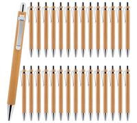 30 Pack Ergonomic Ballpoint Pens Premium Bamboo Pens For Writing Journal School Office Supplies Graduation Gifts