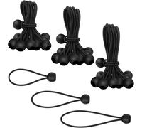 30 Pack Heavy Duty Rubber Bungee Cord With Ball For Fixing Tarpaulins,Awnings,Camping Tents,Load Holding Wires,Hoses (10/15/20cm)