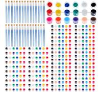 30 Pack Mini Acrylic Paint Set,420 PCS Kids Paint Kit Container Strips Storage, 12 Colors Acrylic Paints Strips for Home