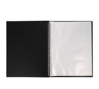 30 Pages Classeur de Partitions Musicales PP, Noir, A4 | Feuilles Transparentes, Couverture Rigide Épaisse, Pli Central Souple, pour Pianistes et Groupes