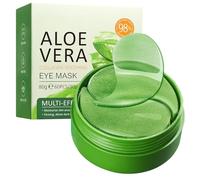 30 Paires Aloe Vera Masque Yeux Collagène,Eye Mask Patch Yeux Anti Cernes en Gel à Effet Hydratant et Anti-âge Des Soulager la Fatigue Réduit Yeux Poches Éclaircir la Couleur de la Peau