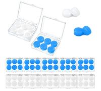 30 Paires Sommeil Silicone Bouchons d'Oreilles pour Dormir, Bouchons d'Oreilles Réutilisables pour Enfants et Adultes, Bouchons d'Oreilles Moulables pour La Natation, Le Concert, L'avion
