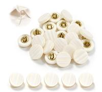 30 Pcs 11mm Natürliche Perlmuttknöpfe Muschel Schaftknöpfe für Nähen DIY | Regenbogen-Schimmer, bruchsicher, einfaches Einfädeln, Haute Couture, Seide, Häkelornamente