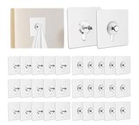 30 pcs Accroche Tableau Sans Percer, Fixation Murale Attache Cadre Adhésif Crochets, Transparente Crochet Adhesif Mural pour Accroche Cadres Photo, Peintures(2 Modèles)