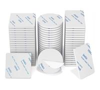 30 Pcs Adhésif Double Face Extra Fort - Pastilles en Mousse EVA (10 Rondes, 10 Carrées, 10 Rectangulaires) - Scotch Double Face Blanc pour Fixation Murale sans Percer, Maison et Bureau
