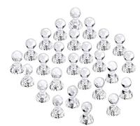 30 pcs aimants à Punaise Aimant de réfrigérateur Transparent Extra Fort pour réfrigérateur effaçable à Sec Tableau Blanc magnétique