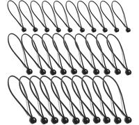 30 Pcs Ball Bungee Cords, 6"" 8"" 10"" Tie Down Strap Elastic Rope Tarpaulin Heavy Duty Bungee Cords For Camping Tents Cargo Holding Wire