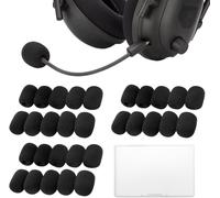 30 Pcs Bonnette Micro pour Micro-cravates,Mousse Micro,Mousse Micro Casque,Mini Microphone Casque Pare-brise Mousse,Pour La Salle De Classe,La Salle De Conférence,Diamètre 8mm,Noir.[F47]